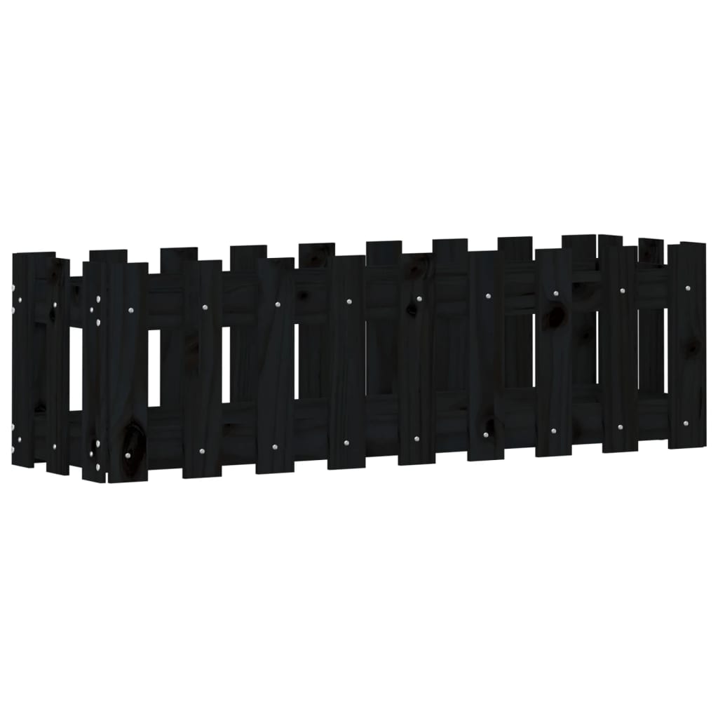 vidaXL Pat înălțat grădină design gard 100x30x30 cm lemn de pin tratat