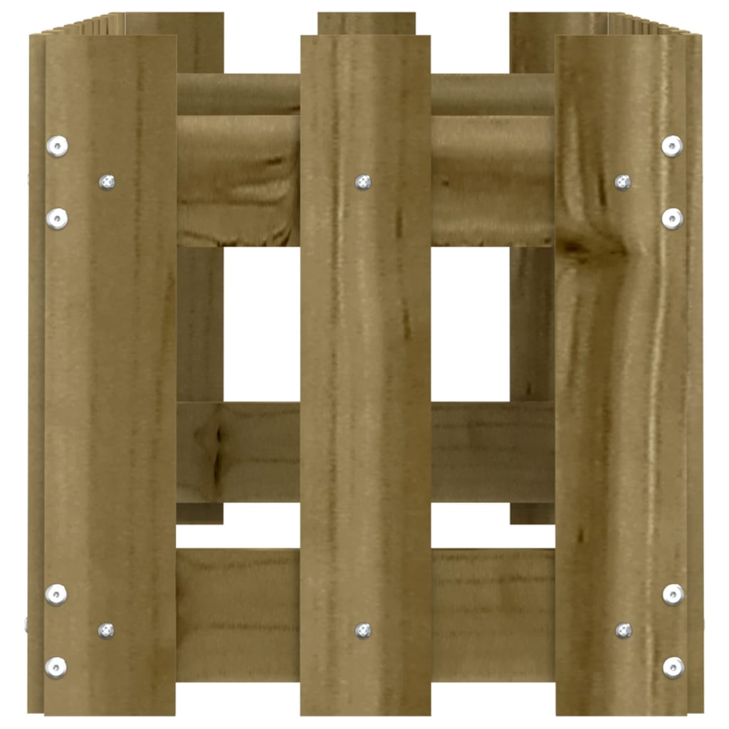 vidaXL Pat înălțat grădină design gard 100x30x30 cm lemn impregnat pin