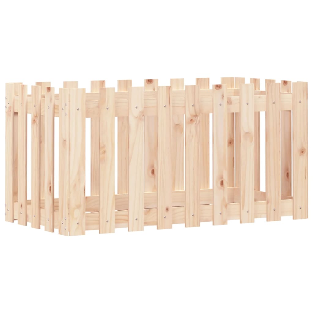 vidaXL Pat înălțat grădină design gard 100x50x50 cm lemn de pin tratat