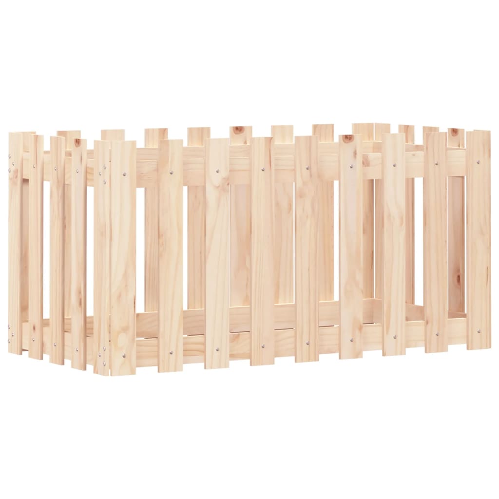 vidaXL Pat înălțat grădină design gard 100x50x50 cm lemn de pin tratat