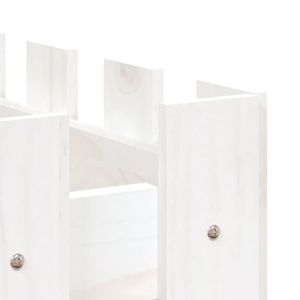 vidaXL Pat înălțat grădină design gard alb 100x50x50cm lemn pin tratat