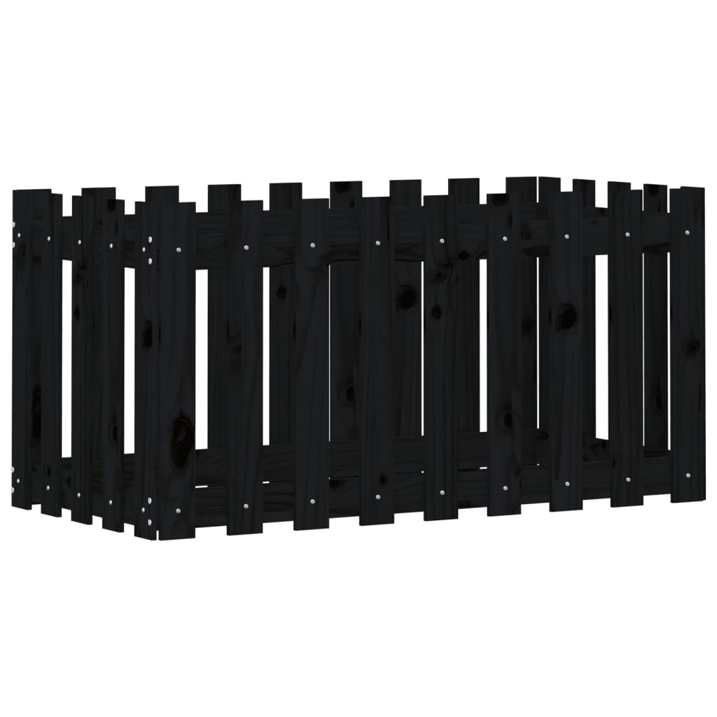 vidaXL Pat înălțat grădină design gard 100x50x50 cm lemn de pin tratat
