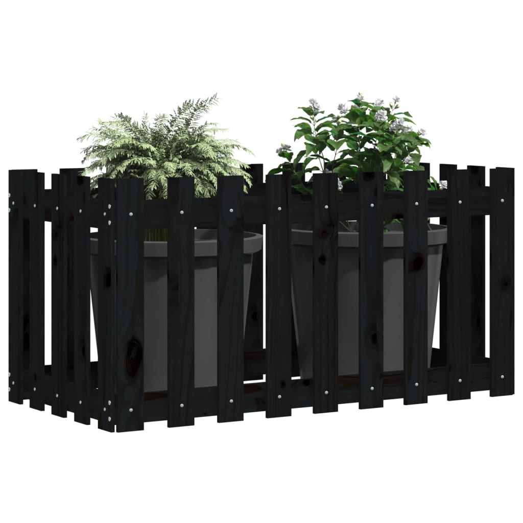 vidaXL Pat înălțat grădină design gard 100x50x50 cm lemn de pin tratat