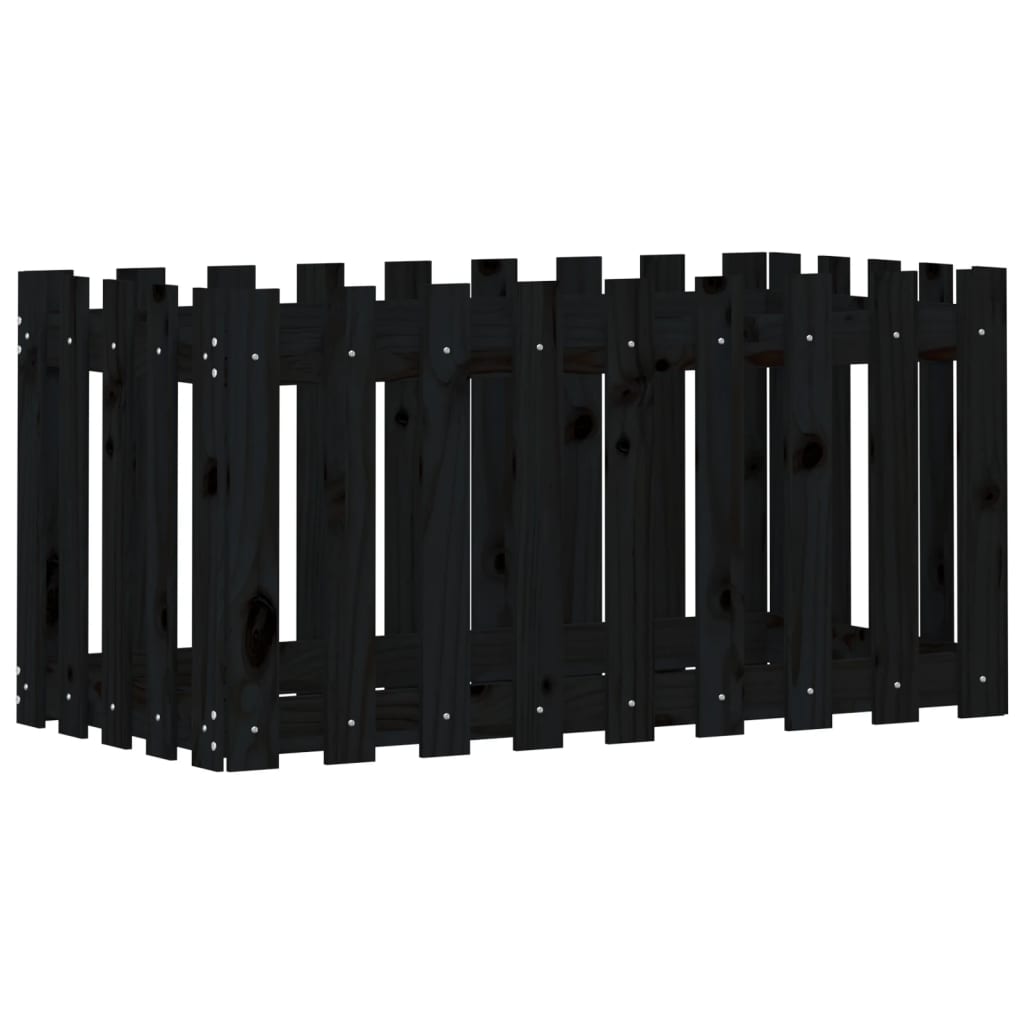 vidaXL Pat înălțat grădină design gard 100x50x50 cm lemn de pin tratat
