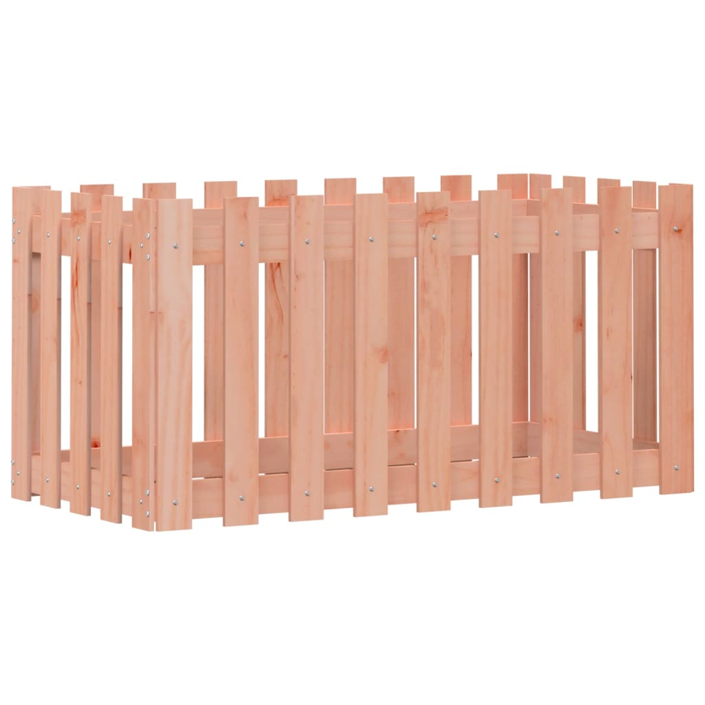 vidaXL Pat înălțat grădină cu design gard 100x50x50 cm lemn douglas