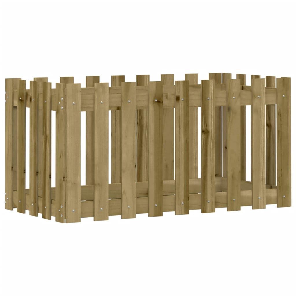 vidaXL Pat înălțat grădină design gard 100x50x50 cm lemn impregnat pin
