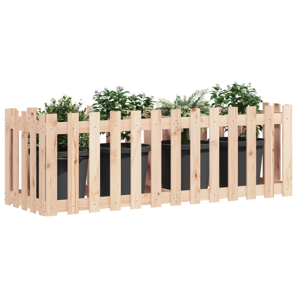 vidaXL Pat înălțat grădină design gard 150x50x50 cm lemn de pin tratat