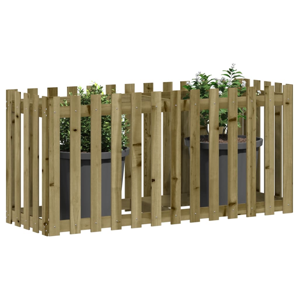 vidaXL Pat înălțat grădină design gard 150x50x70 cm lemn impregnat pin