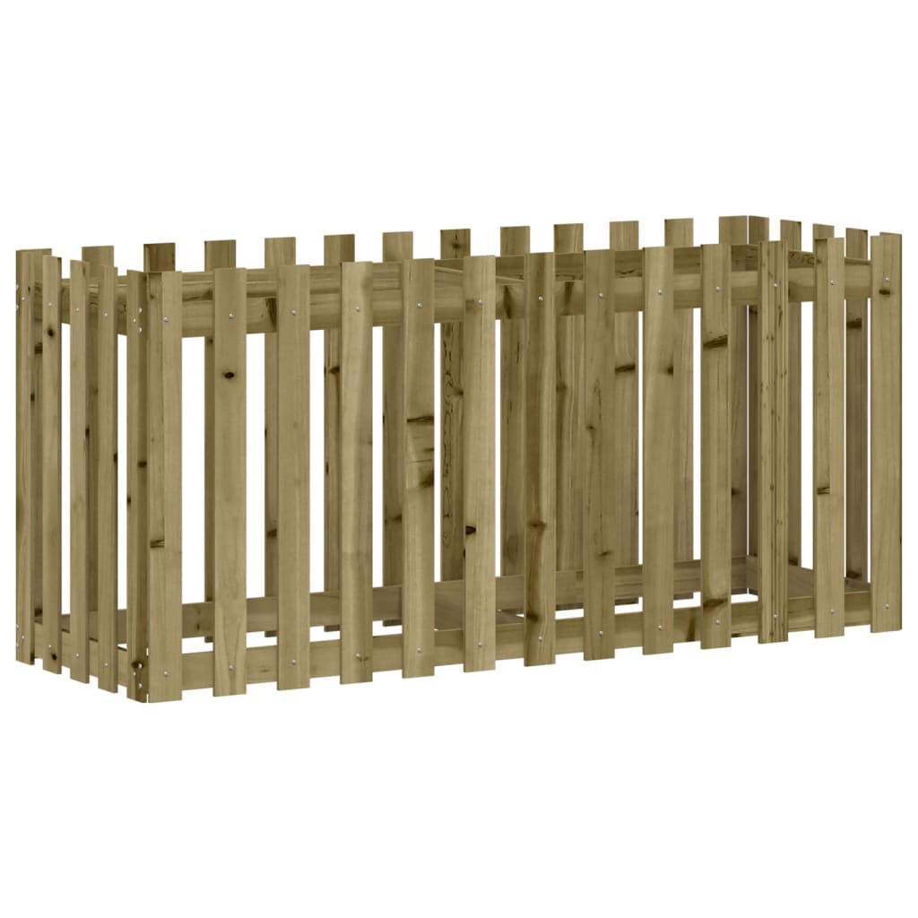vidaXL Pat înălțat grădină design gard 150x50x70 cm lemn impregnat pin