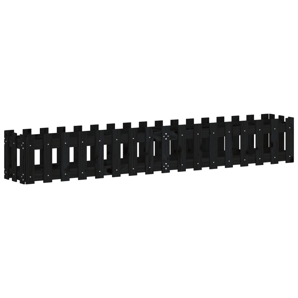 vidaXL Pat înălțat grădină design gard 200x30x30 cm lemn impregnat pin