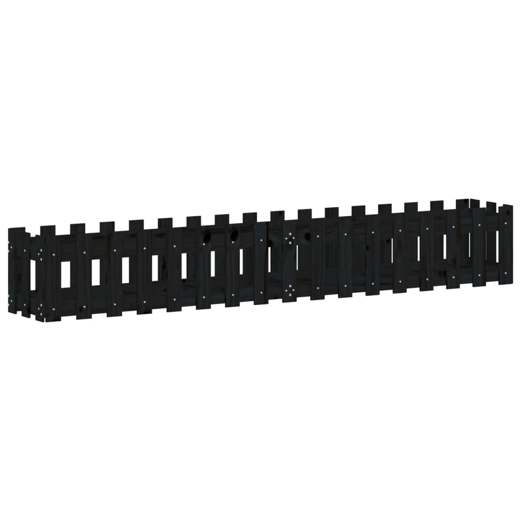 vidaXL Pat înălțat grădină design gard 200x30x30 cm lemn impregnat pin