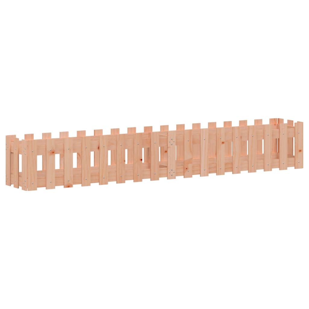 vidaXL Pat înălțat grădină cu design gard 200x30x30 cm lemn douglas