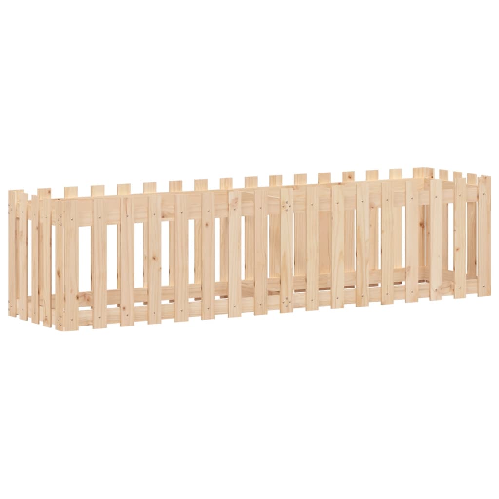 vidaXL Pat înălțat grădină design gard 200x50x50 cm lemn impregnat pin