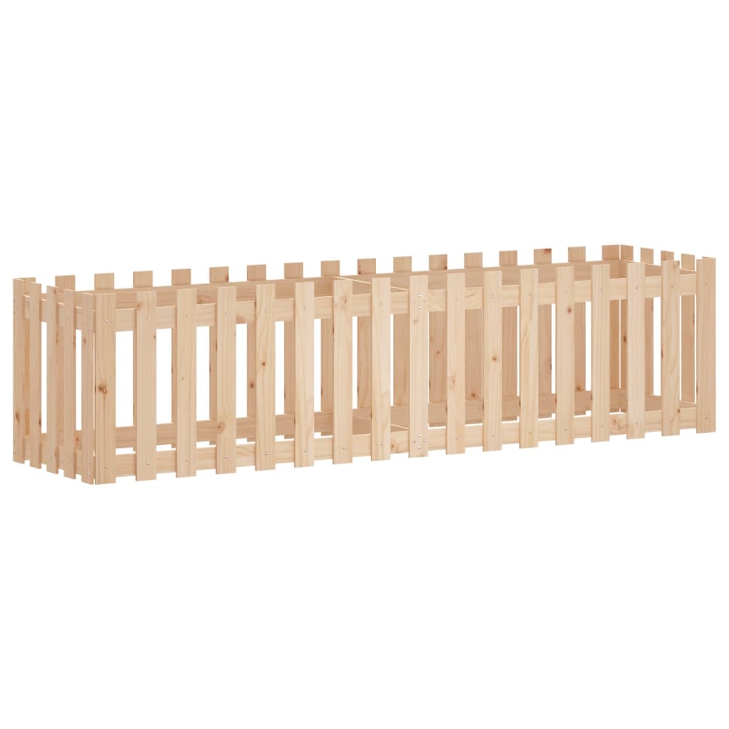 vidaXL Pat înălțat grădină design gard 200x50x50 cm lemn impregnat pin