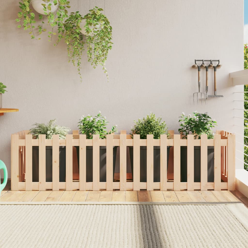 vidaXL Pat înălțat grădină design gard 200x50x50 cm lemn impregnat pin