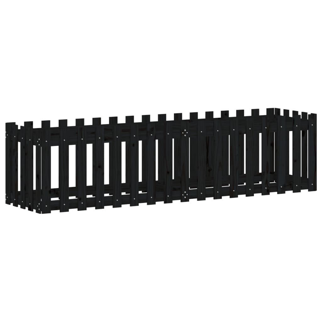 vidaXL Pat înălțat grădină design gard 200x50x50 cm lemn impregnat pin