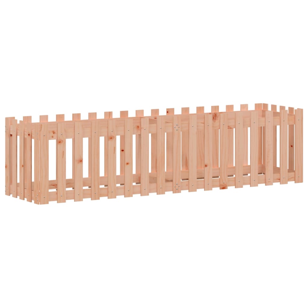 vidaXL Pat înălțat grădină cu design gard 200x50x50 cm lemn douglas