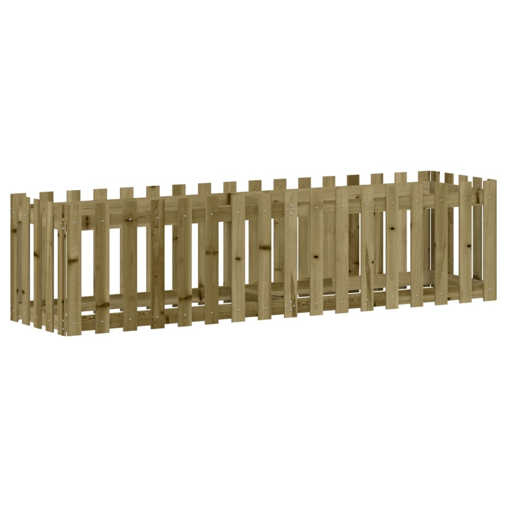 vidaXL Pat înălțat grădină design gard 200x50x50 cm lemn impregnat pin