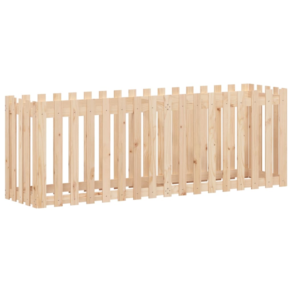 vidaXL Pat înălțat grădină design gard 200x50x70 cm lemn impregnat pin vidaXL Pat înălțat grădină design gard 200x50x70 cm lemn impregnat pin
