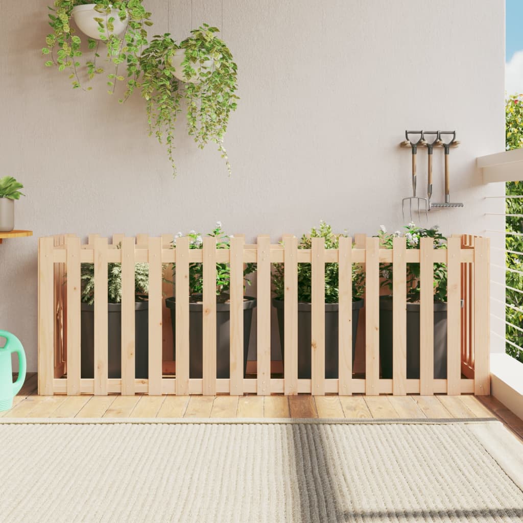 vidaXL Pat înălțat grădină design gard 200x50x70 cm lemn impregnat pin vidaXL Pat înălțat grădină design gard 200x50x70 cm lemn impregnat pin