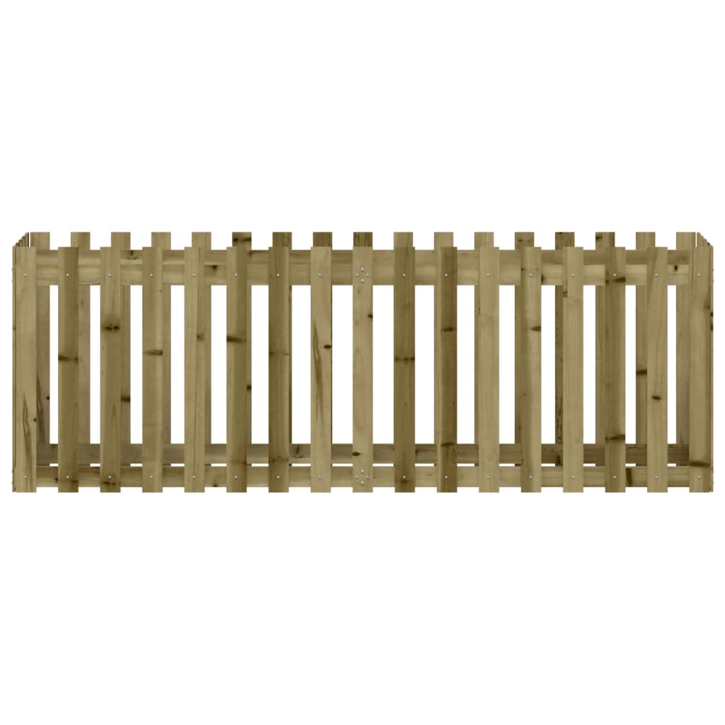 vidaXL Pat înălțat grădină design gard 200x50x70 cm lemn impregnat pin vidaXL Pat înălțat grădină design gard 200x50x70 cm lemn impregnat pin