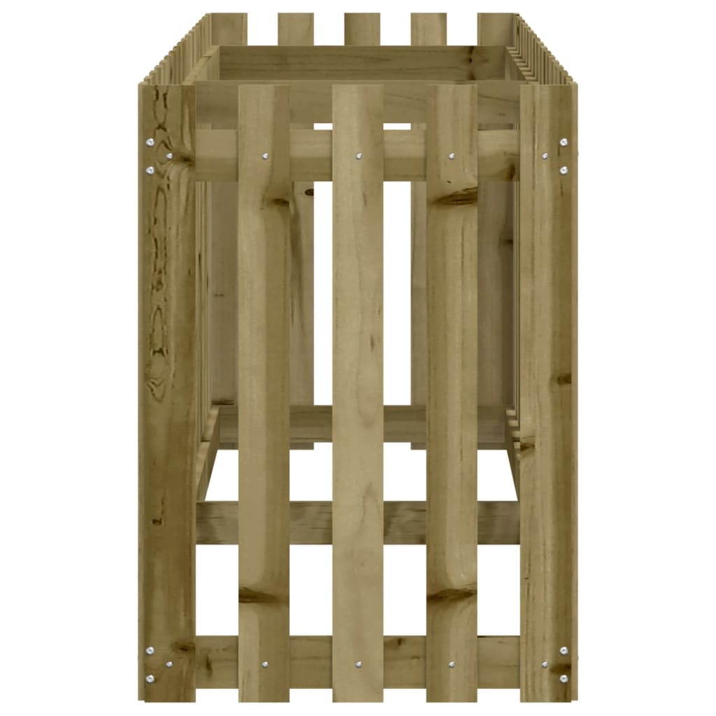 vidaXL Pat înălțat grădină design gard 200x50x70 cm lemn impregnat pin vidaXL Pat înălțat grădină design gard 200x50x70 cm lemn impregnat pin