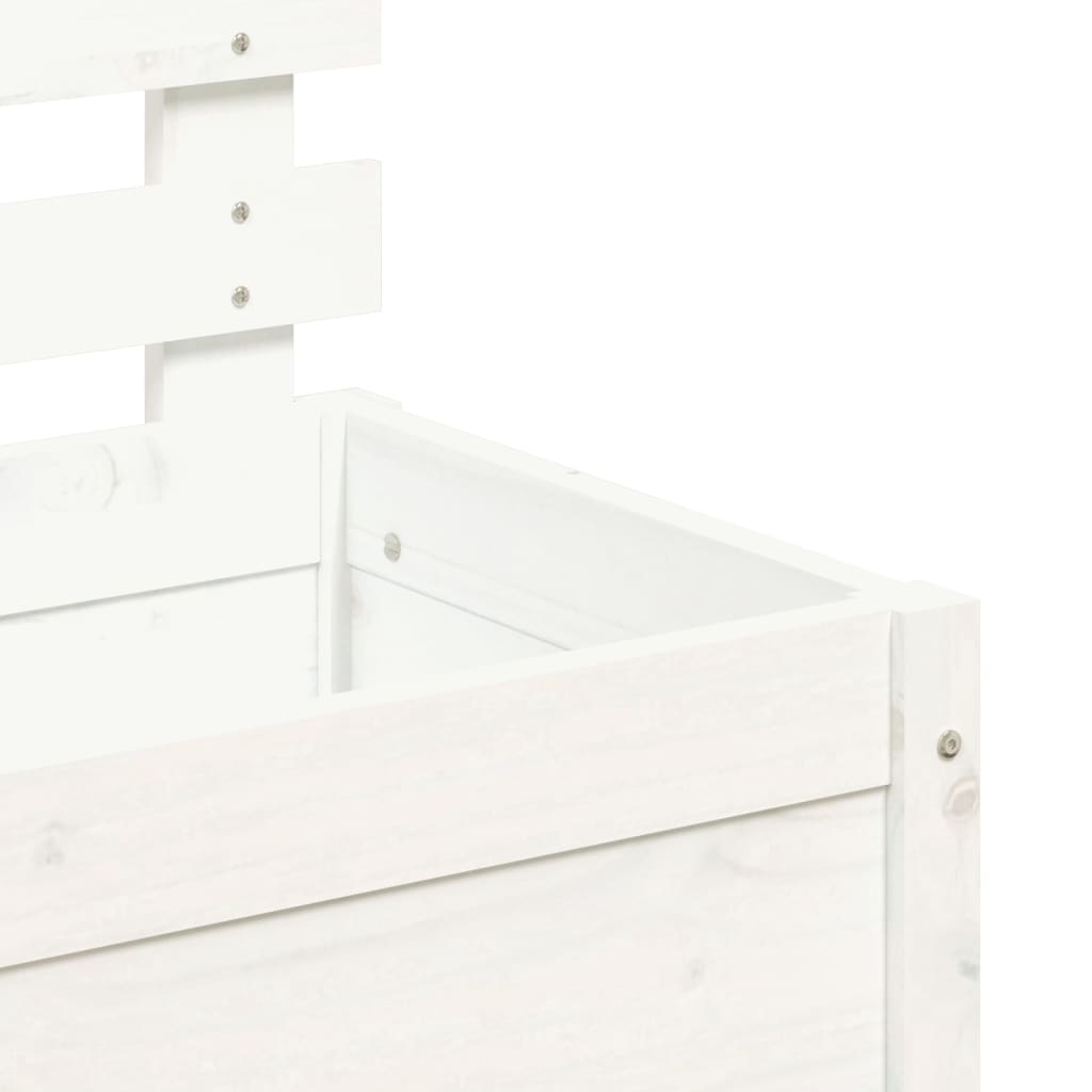vidaXL Jardinieră de grădină cu raft alb 79x39,5x114 cm lemn masiv pin vidaXL Jardinieră de grădină cu raft alb 79x39,5x114 cm lemn masiv pin