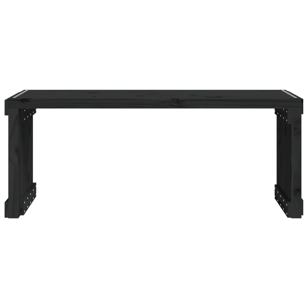 vidaXL Bancă grădină extensibilă negru 212,5x40,5x45 cm lemn masiv pin