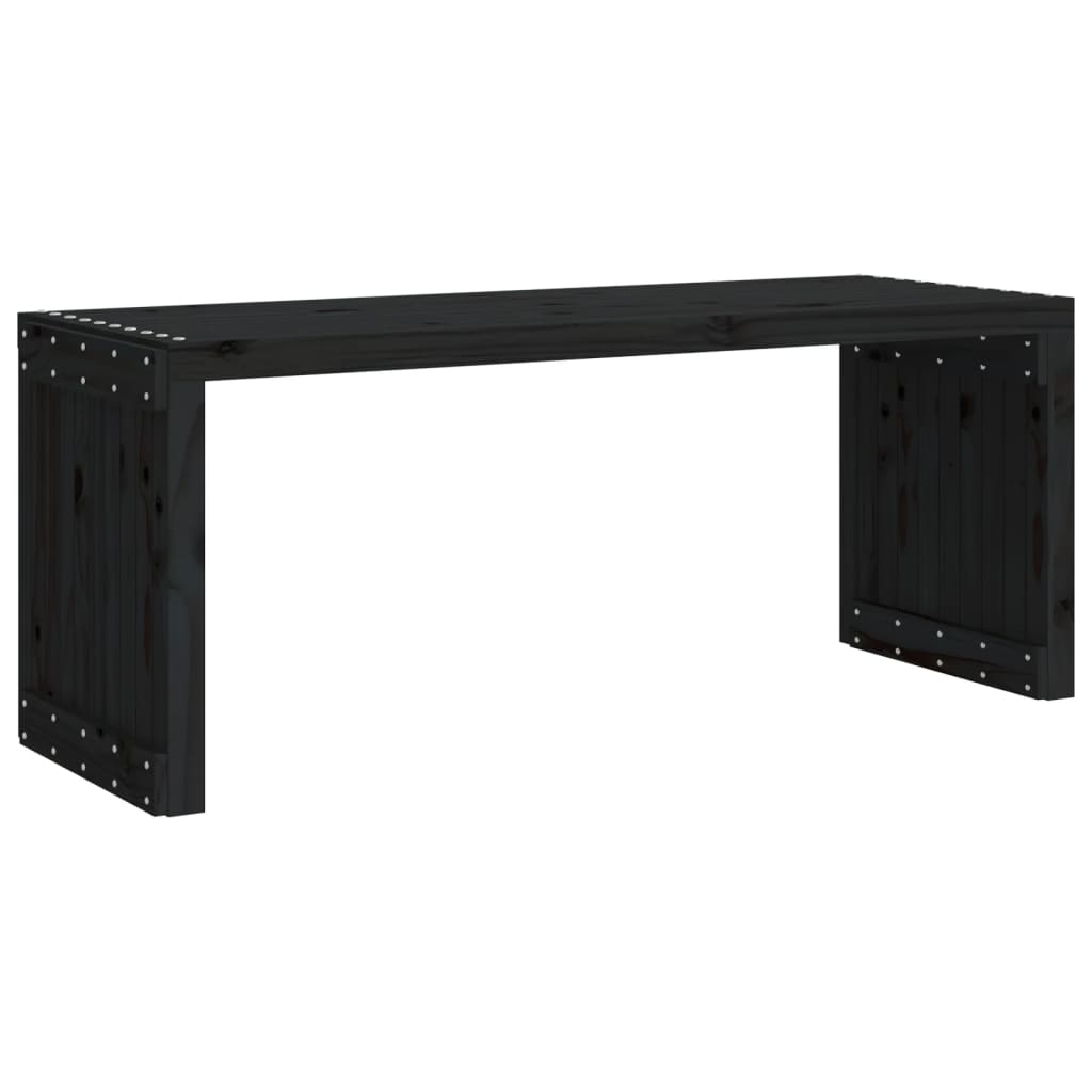 vidaXL Bancă grădină extensibilă negru 212,5x40,5x45 cm lemn masiv pin