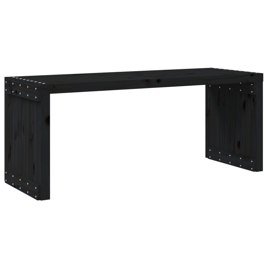 vidaXL Bancă grădină extensibilă negru 212,5x40,5x45 cm lemn masiv pin