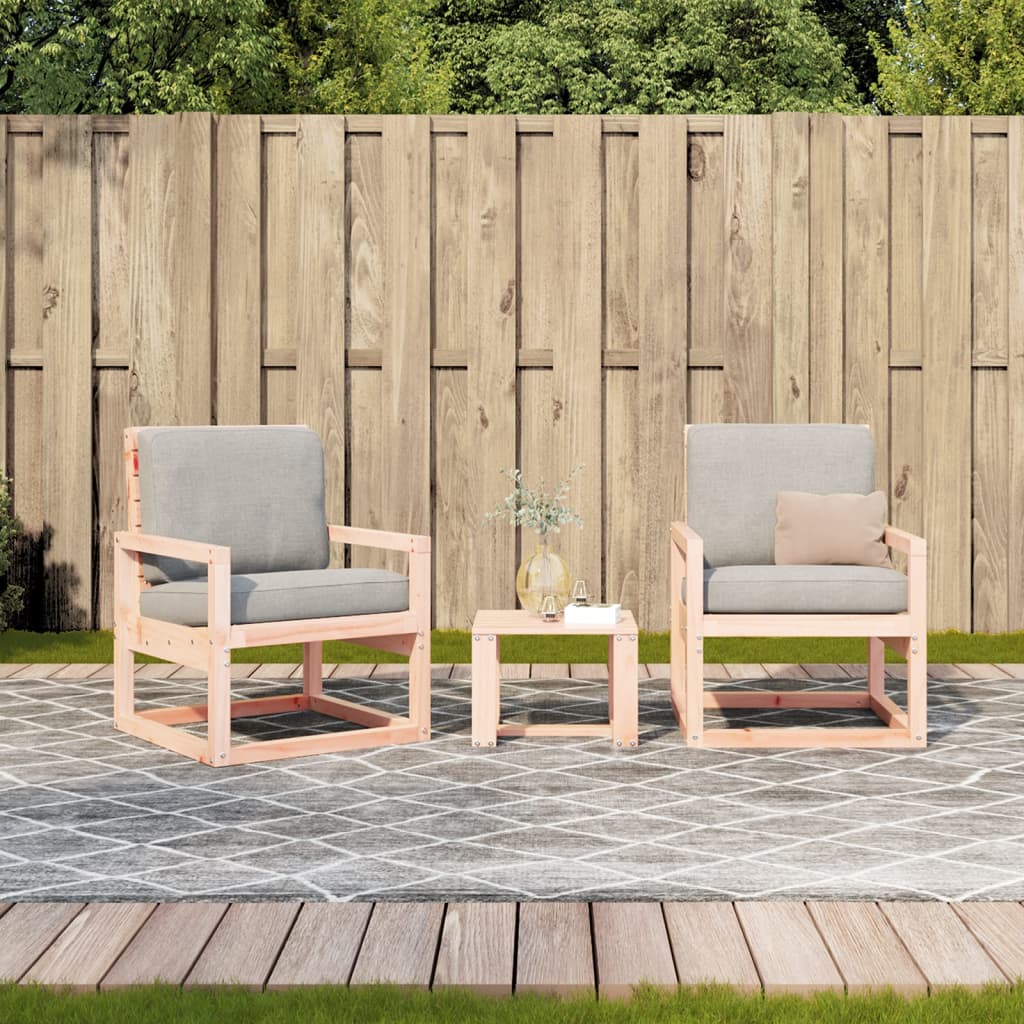 vidaXL Set mobilier de grădină, 3 piese, lemn masiv douglas vidaXL Set mobilier de grădină, 3 piese, lemn masiv douglas