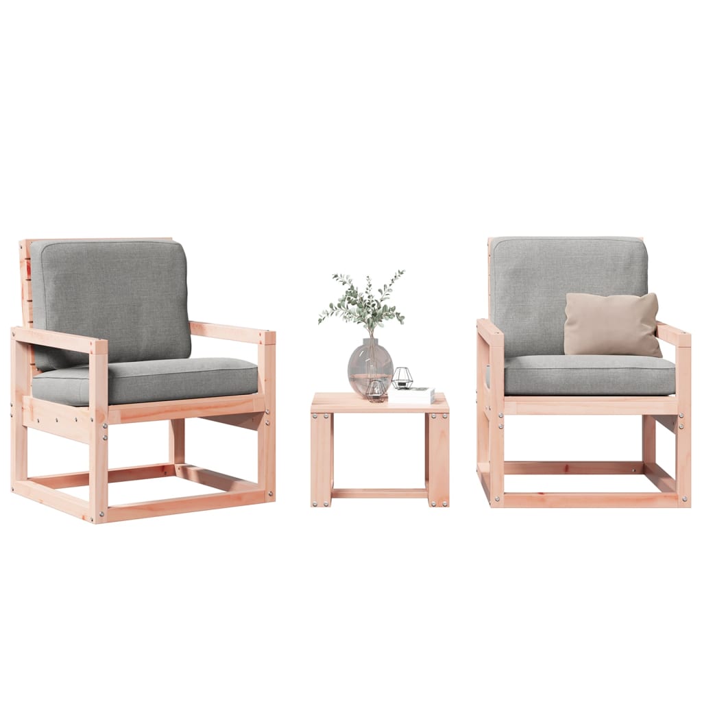 vidaXL Set mobilier de grădină, 3 piese, lemn masiv douglas vidaXL Set mobilier de grădină, 3 piese, lemn masiv douglas