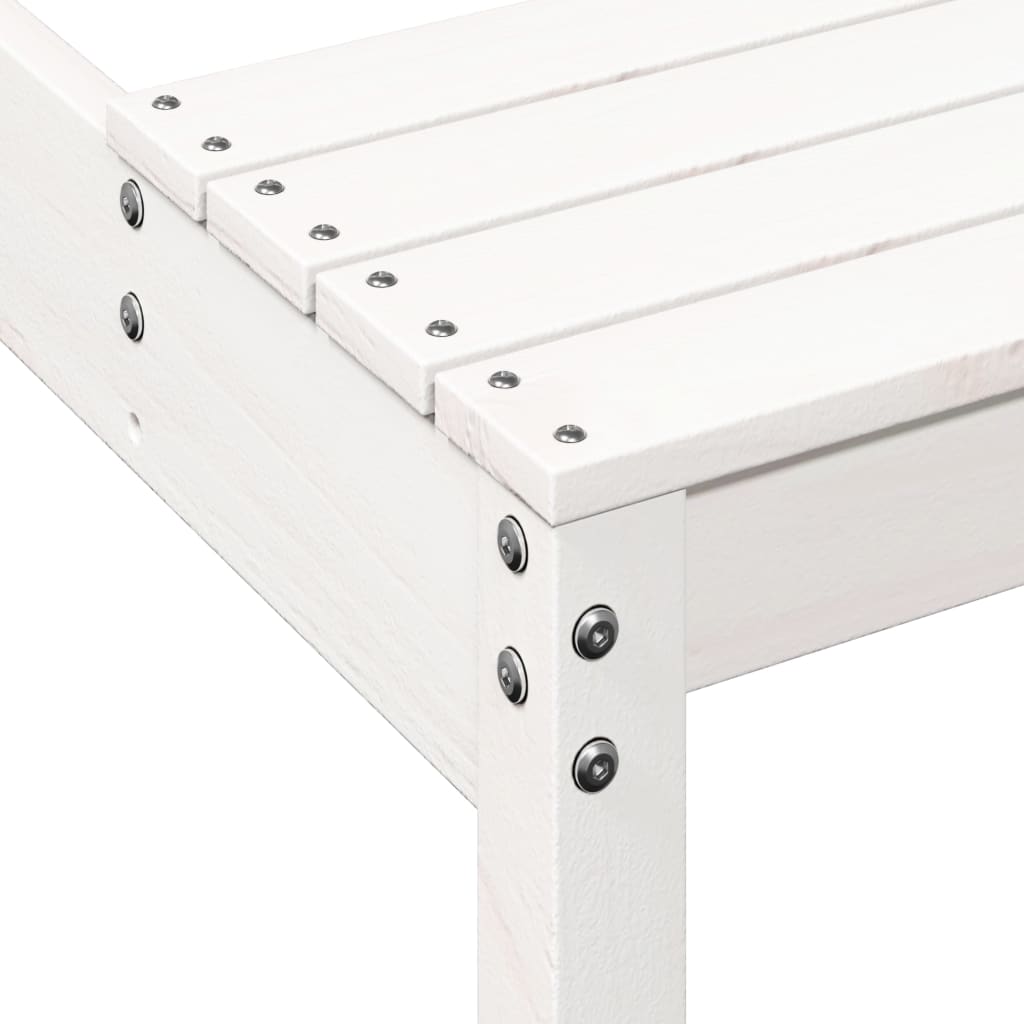 vidaXL Masă de picnic, alb, 110x134x75 cm, lemn masiv de pin vidaXL Masă de picnic, alb, 110x134x75 cm, lemn masiv de pin