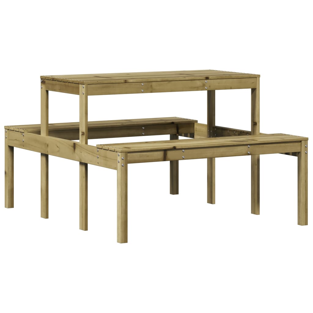 vidaXL Masă de picnic, 110x134x75 cm, lemn impregnat de pin vidaXL Masă de picnic, 110x134x75 cm, lemn impregnat de pin