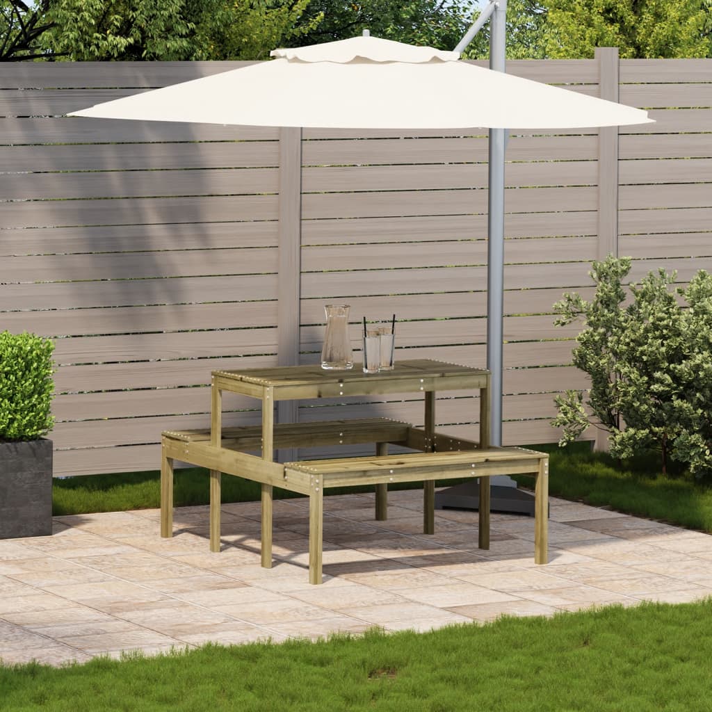 vidaXL Masă de picnic, 110x134x75 cm, lemn impregnat de pin vidaXL Masă de picnic, 110x134x75 cm, lemn impregnat de pin