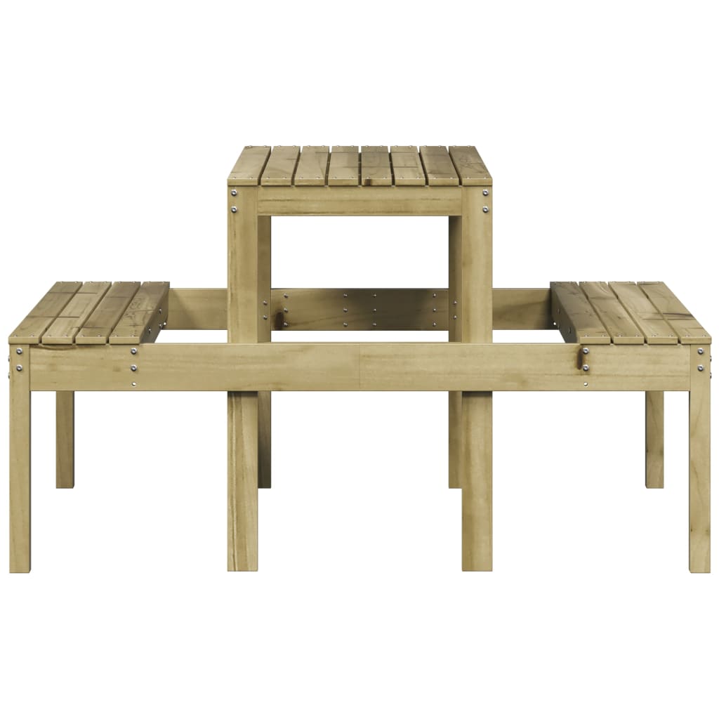 vidaXL Masă de picnic, 110x134x75 cm, lemn impregnat de pin vidaXL Masă de picnic, 110x134x75 cm, lemn impregnat de pin