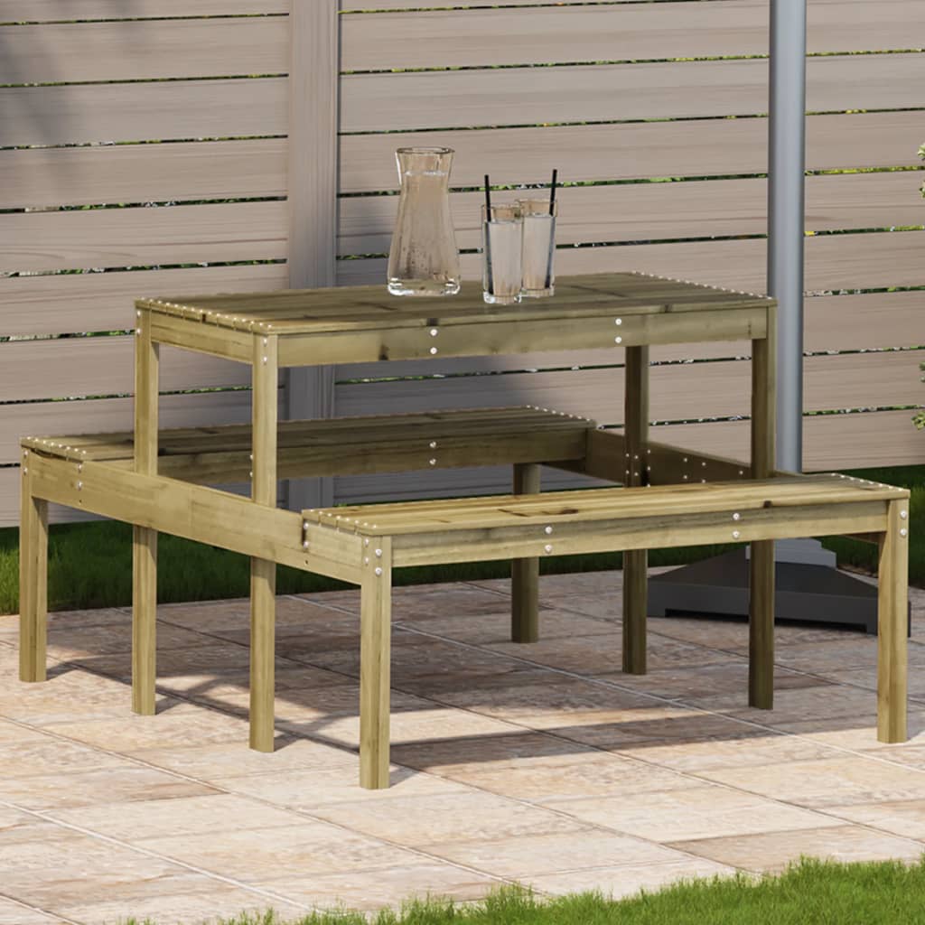 vidaXL Masă de picnic, 110x134x75 cm, lemn impregnat de pin vidaXL Masă de picnic, 110x134x75 cm, lemn impregnat de pin