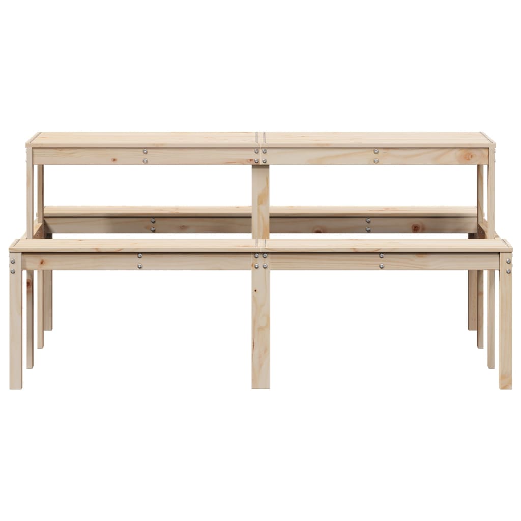vidaXL Masă de picnic, 160x134x75 cm, lemn masiv de pin