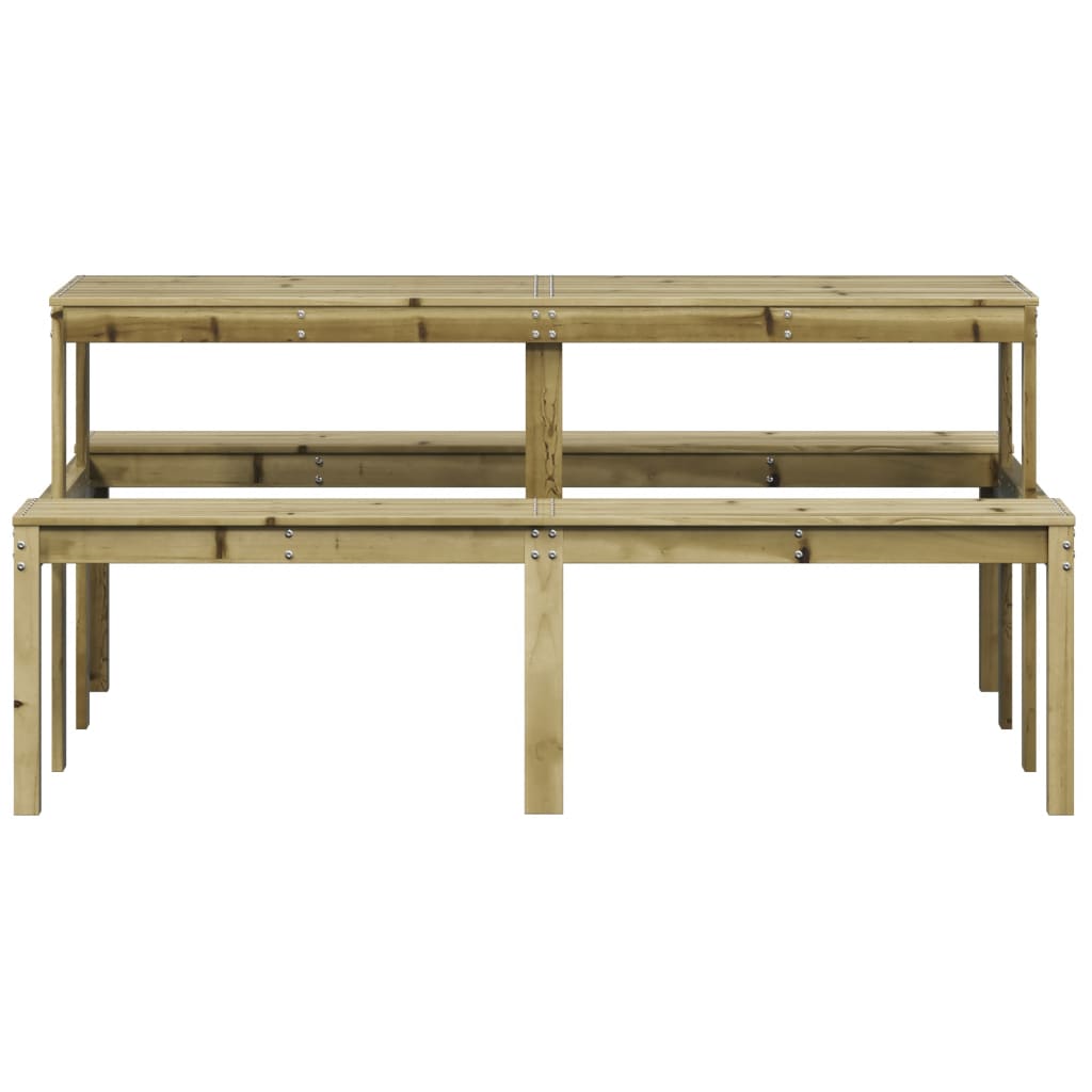 vidaXL Masă de picnic, 160x134x75 cm, lemn impregnat de pin