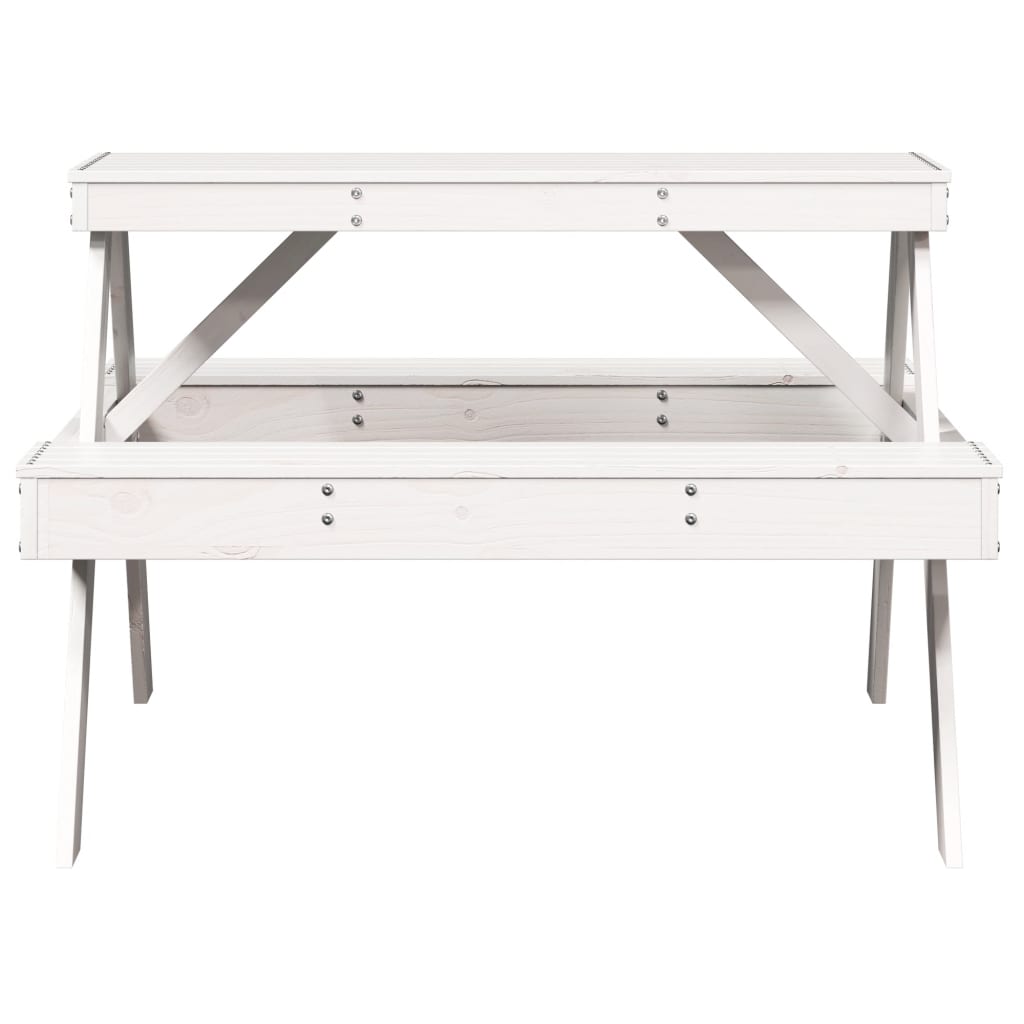 vidaXL Masă de picnic, 105x134x75 cm, lemn masiv de pin vidaXL Masă de picnic, 105x134x75 cm, lemn masiv de pin