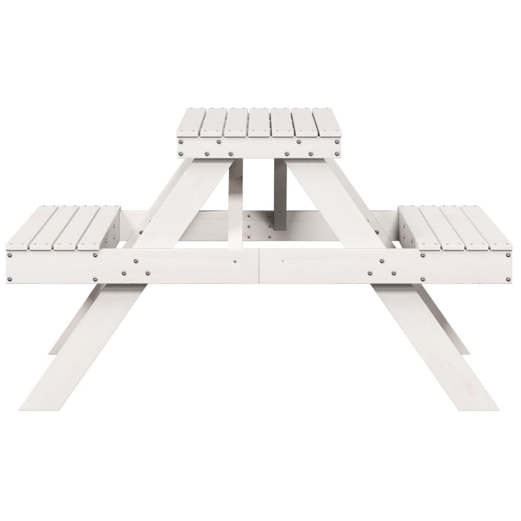 vidaXL Masă de picnic, 105x134x75 cm, lemn masiv de pin vidaXL Masă de picnic, 105x134x75 cm, lemn masiv de pin