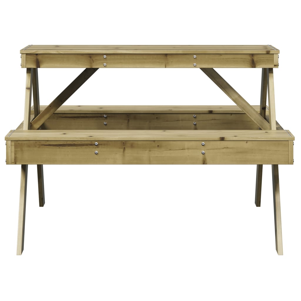 vidaXL Masă de picnic, 105x134x75 cm, lemn impregnat de pin