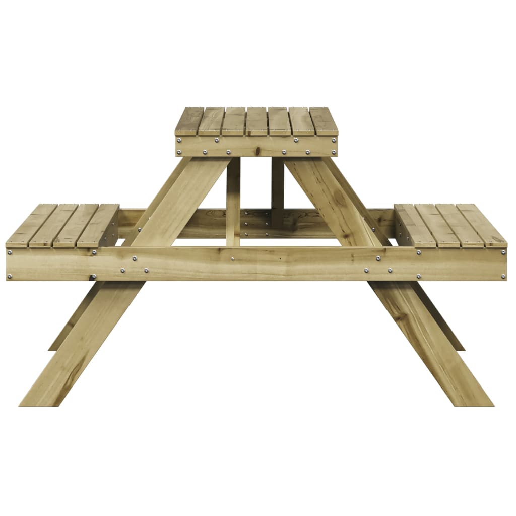 vidaXL Masă de picnic, 105x134x75 cm, lemn impregnat de pin