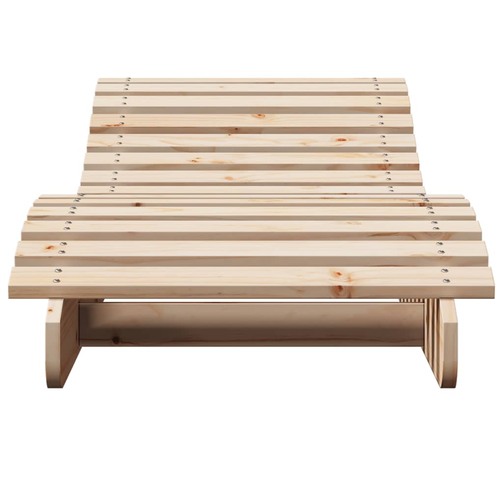 vidaXL Șezlonguri, 2 buc., 205x60x31,5 cm, lemn masiv pin
