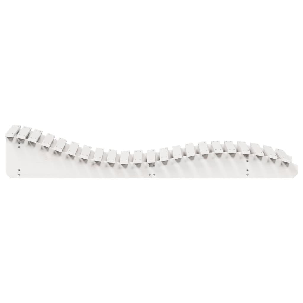 vidaXL Șezlong, alb, 205x60x31,5 cm, lemn masiv de pin