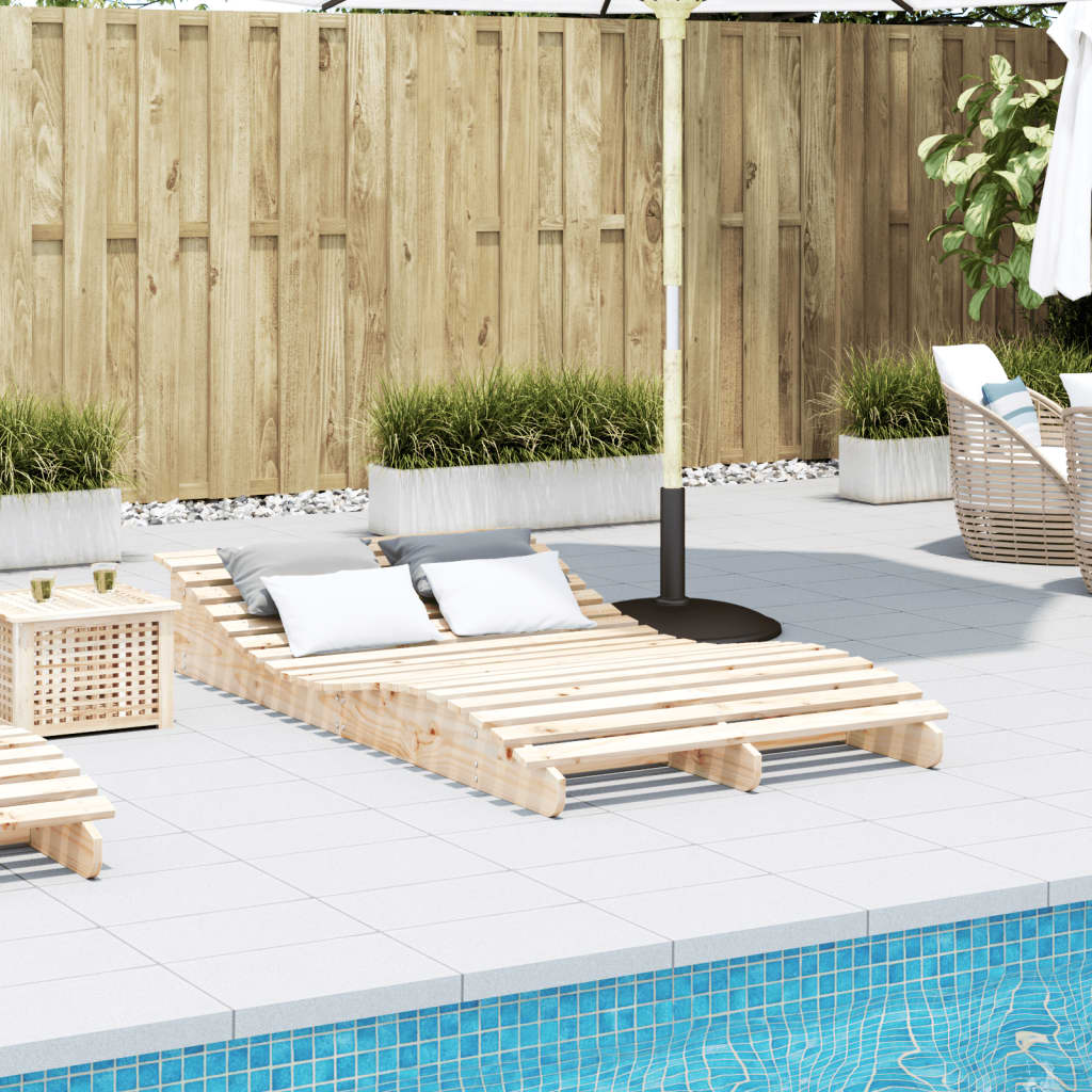 vidaXL Șezlong, 205x110x31,5 cm, lemn masiv de pin
