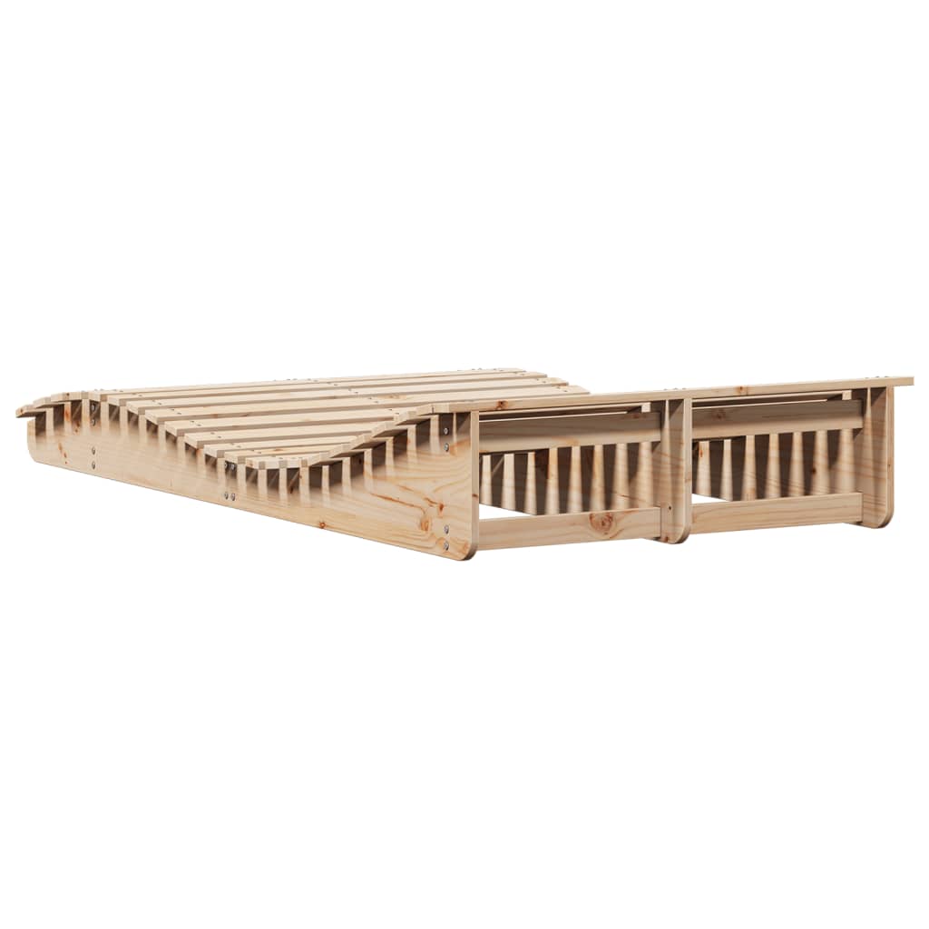 vidaXL Șezlong, 205x110x31,5 cm, lemn masiv de pin