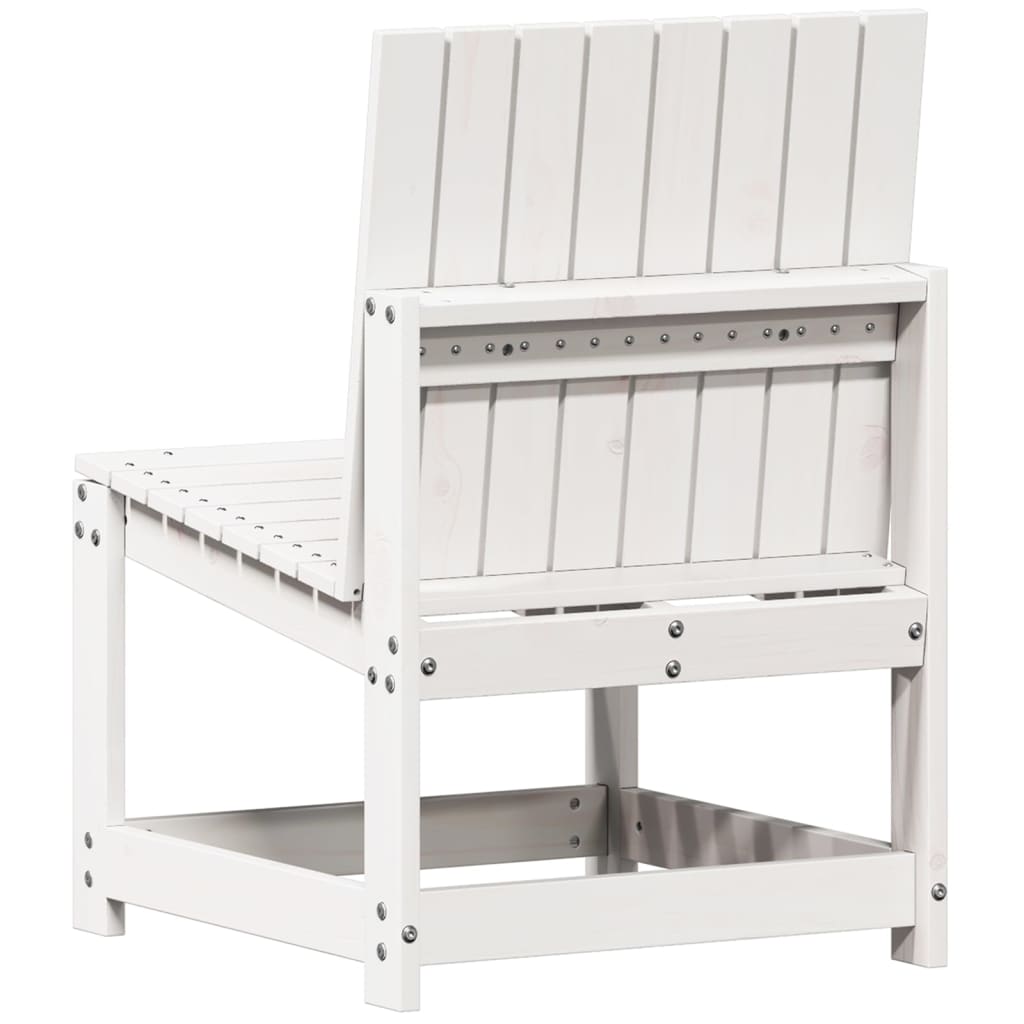vidaXL Scaun de grădină, alb, 50,5x55x77 cm, lemn masiv de pin vidaXL Scaun de grădină, alb, 50,5x55x77 cm, lemn masiv de pin