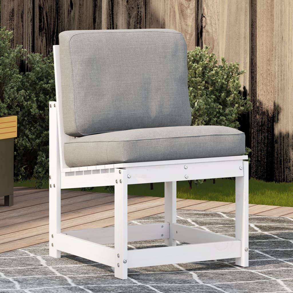 vidaXL Scaun de grădină, alb, 50,5x55x77 cm, lemn masiv de pin vidaXL Scaun de grădină, alb, 50,5x55x77 cm, lemn masiv de pin