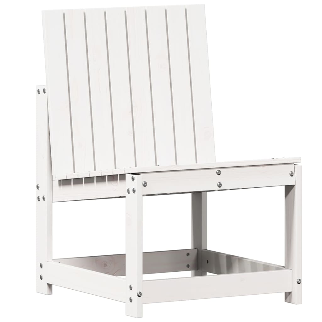 vidaXL Set mobilier de grădină, 3 piese, alb, lemn masiv de pin